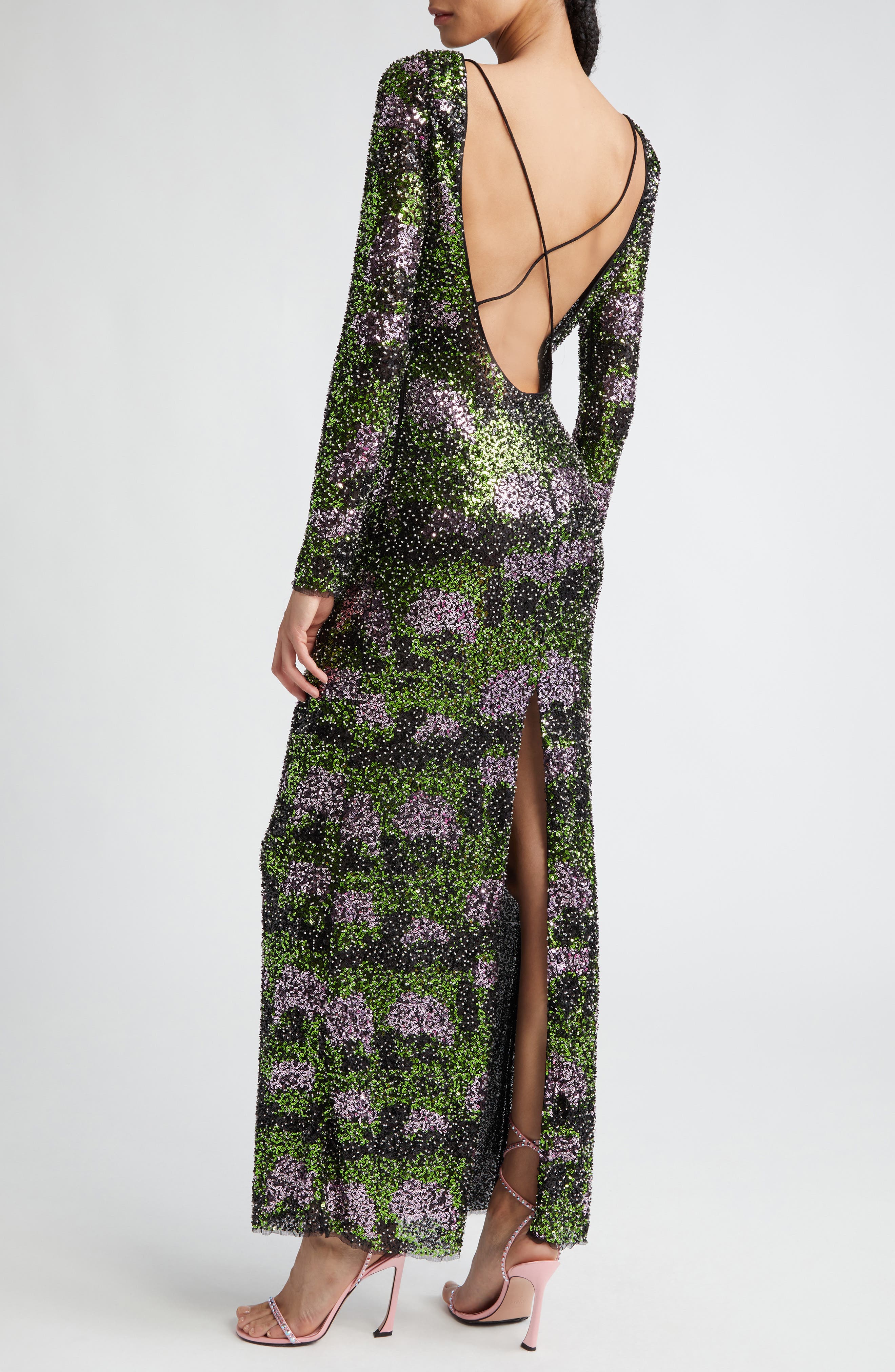 stine goya green sequin dress Rent Stine Goya Green Dress UK 8