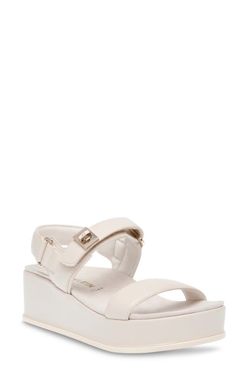 Violette Slingback Platform Wedge Sandal in Off White