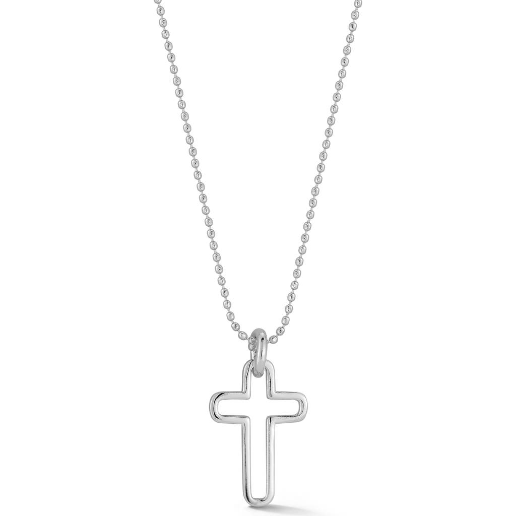 Chloe & Madison Chloe And Madison Open Cross Pendant Necklace In Silver