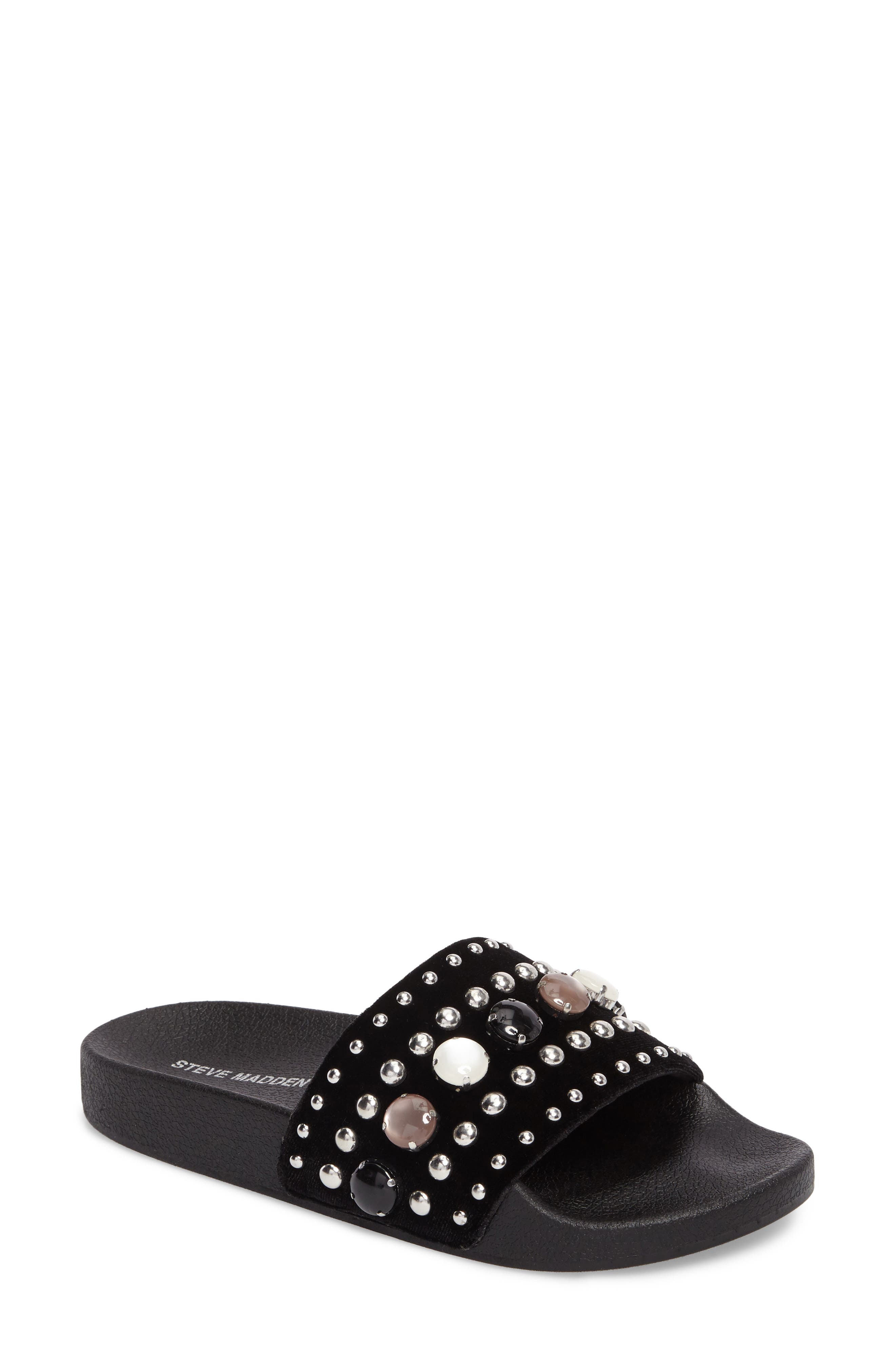 steve madden studded slides