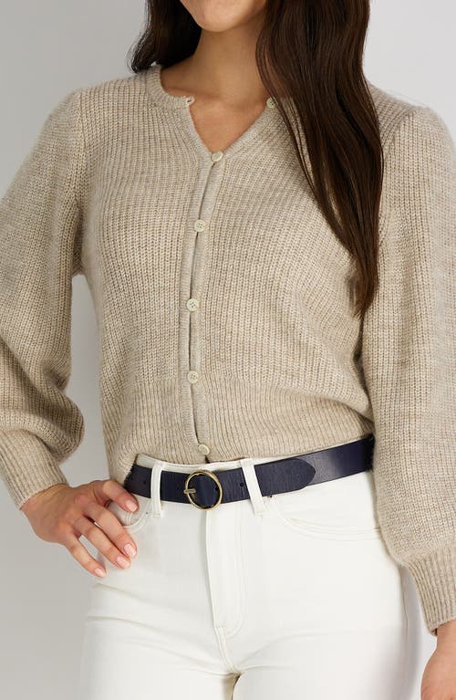 Cole Haan Women's Two-in-one Center Bar Reversible Genuine Leather Belt In Navy/natural