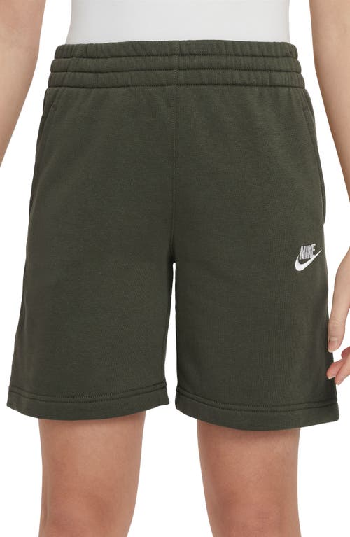 Nike Kids' Club Fleece Shorts Cargo Khaki/White at