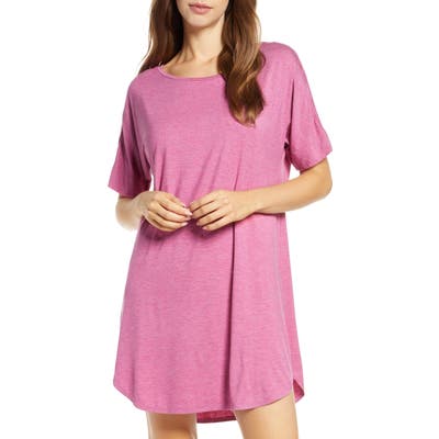 Natori Feathers Essential Sleep Shirt, Burgundy