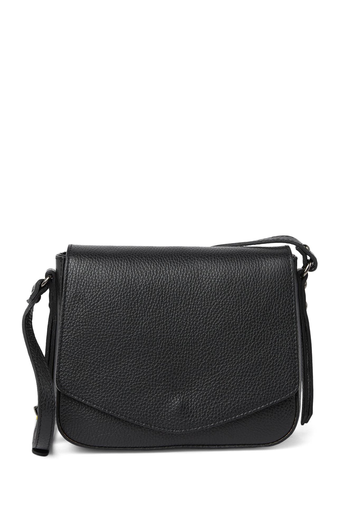 carla ferreri black leather shoulder bag