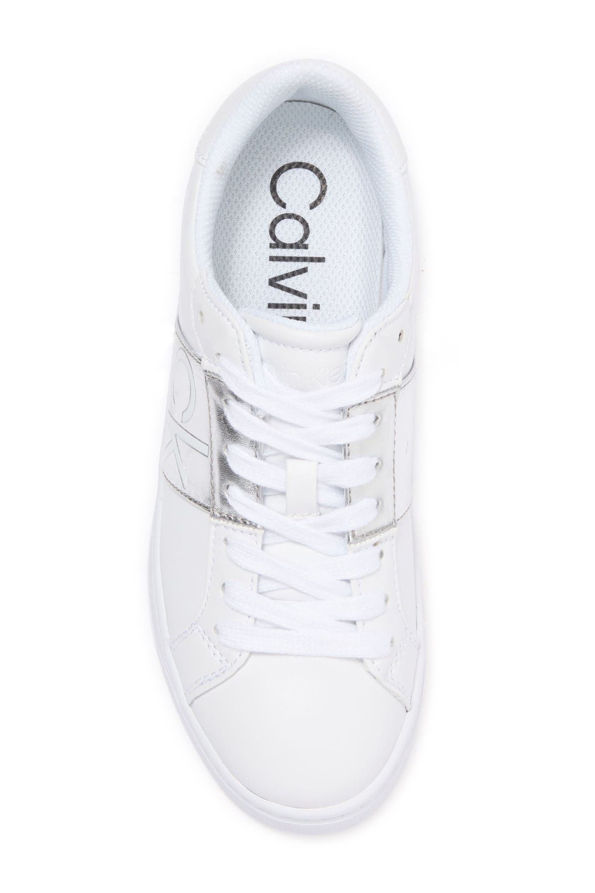 calvin klein lace up logo sneaker