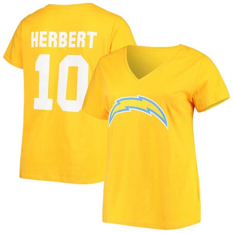 Justin Herbert Los Angeles Chargers Youth Mainliner Player Name & Number T- Shirt - Powder Blue