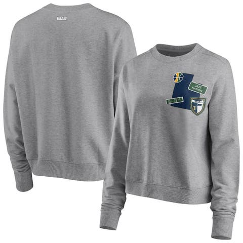 Women's WEAR by Erin Andrews Heathered Gray Philadelphia Eagles Pullover  Sweatshirt