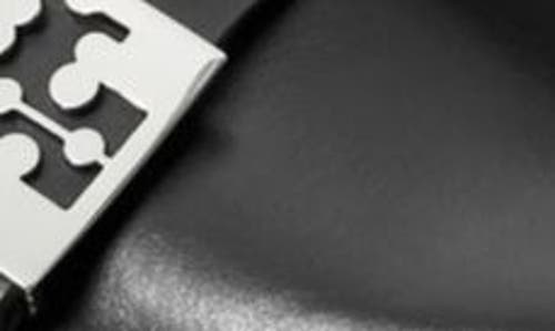 Tory Burch Mellow Leather Buckle Slide Mules In Black