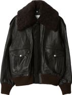 Burberry leather bomber jacket hotsell