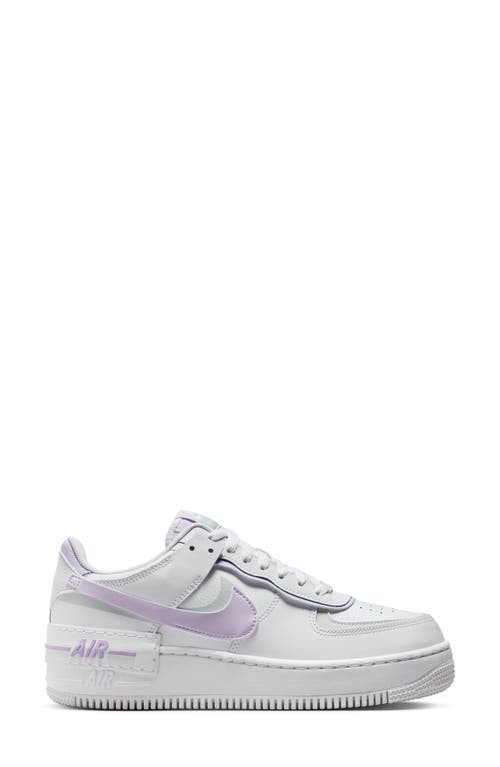 Shop Nike Air Force 1 Shadow Sneaker In White/lilac Bloom/photon