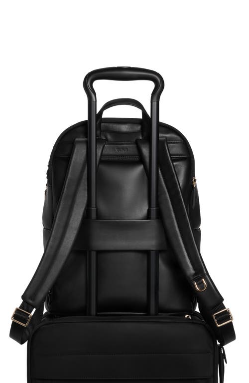 Tumi Voyageur Raina Leather Backpack In Black/gunmetal