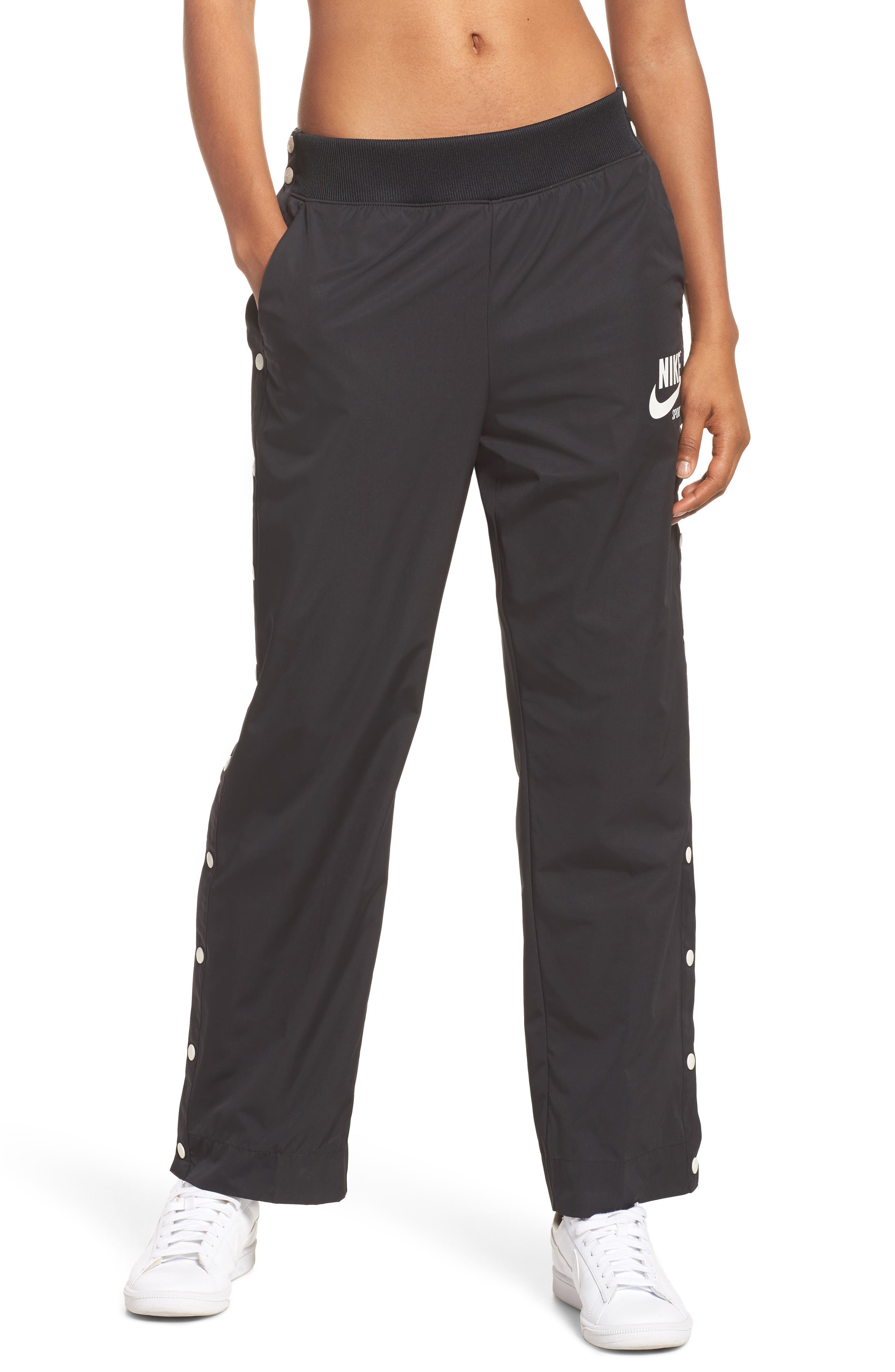 men's side snap track pants