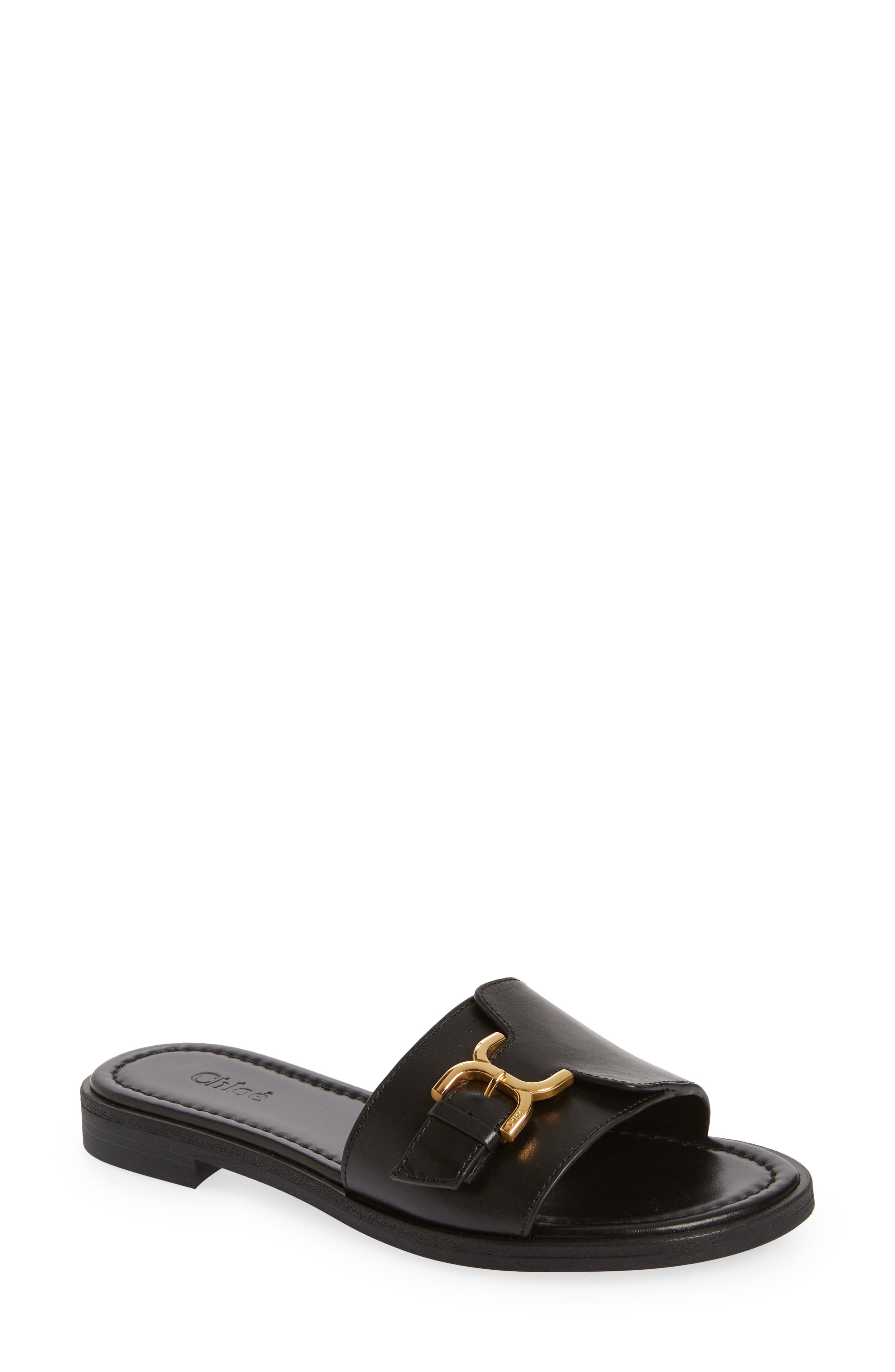 Slides Ysl Logo Sandals Saint Laurent Women's Joan Logo Slide