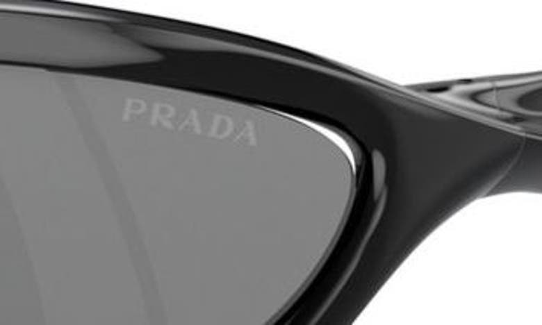 Prada 63mm Oversize Cat Eye Sunglasses In Black