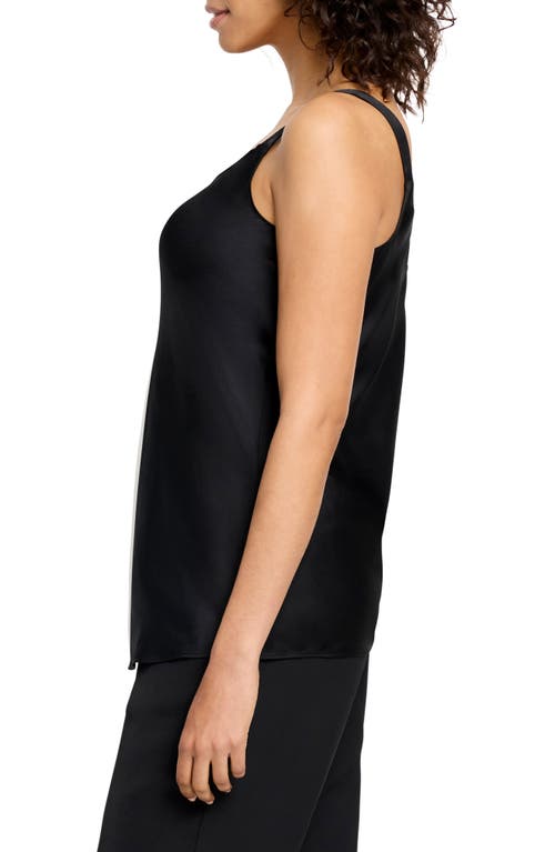 Shop Nic + Zoe Nic+zoe Social Edit Crepe Camisole In Black Onyx