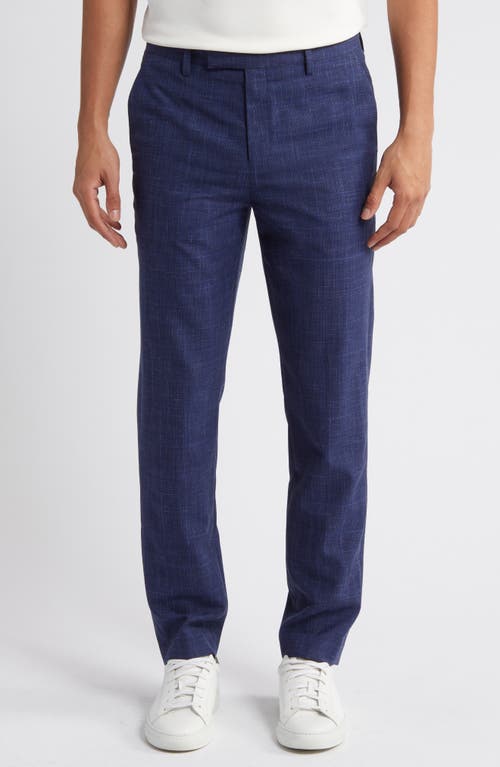 Titust Tailored Slim Fit Wool Blend Pants in Dark Blue