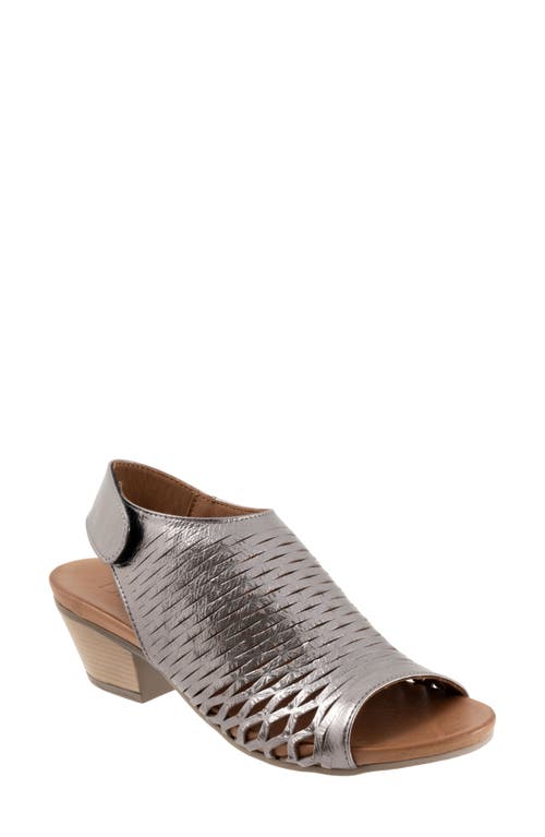 Lacey Slingback Sandal in Pewter Metallic