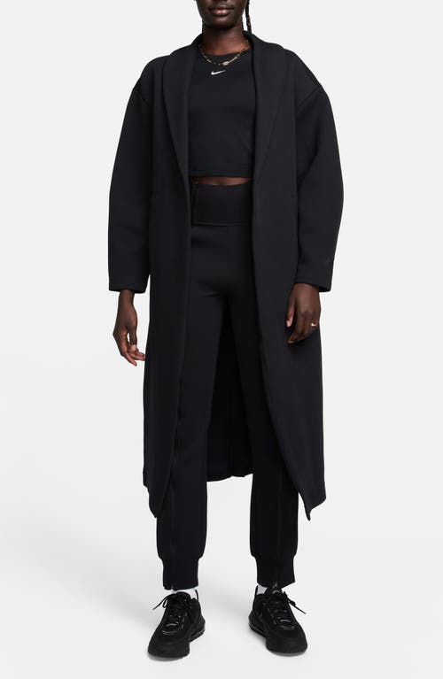 Shop Nike Sportswear Oversize Tech Scuba Knit Duster In Black/black