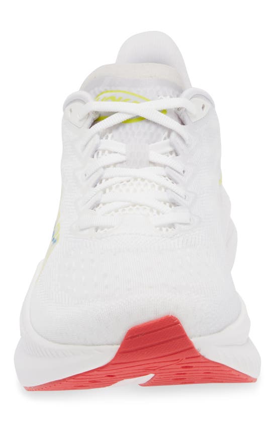 Shop Hoka Mach 6 Running Shoe In White / Nimbus Cloud
