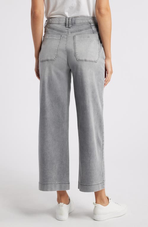 Wit & Wisdom Wyatt 'ab'solution Skyrise V-pocket Ankle Wide Leg Jeans In Grey Artisanal