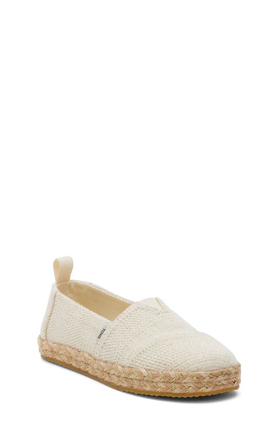 Shop Toms Kids' Alpargata Slip-on In Natural