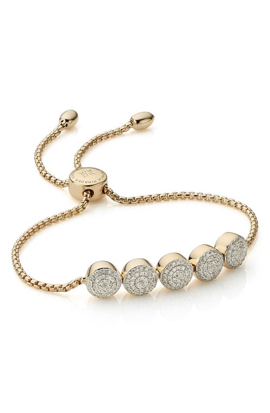 Monica Vinader Fiji Diamond Chain Bracelet In Gold