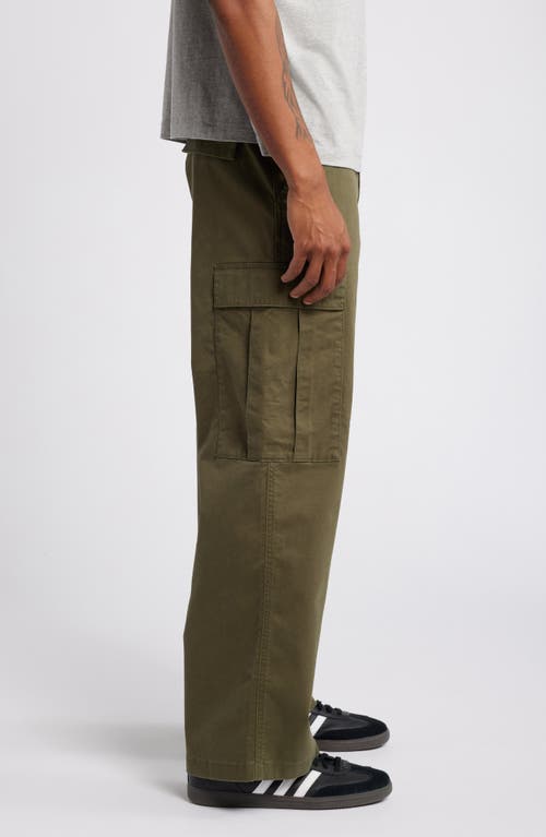 Shop Bp. Baggy Cotton Stretch Twill Cargo Pants In Olive Night