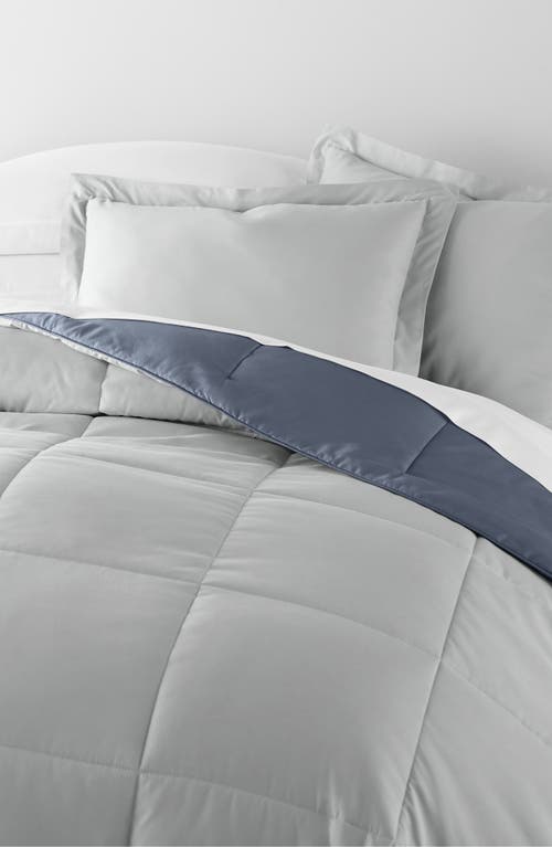 Shop Homespun Premium Down Alternative Reversible Comforter Set In Stone/light Gray