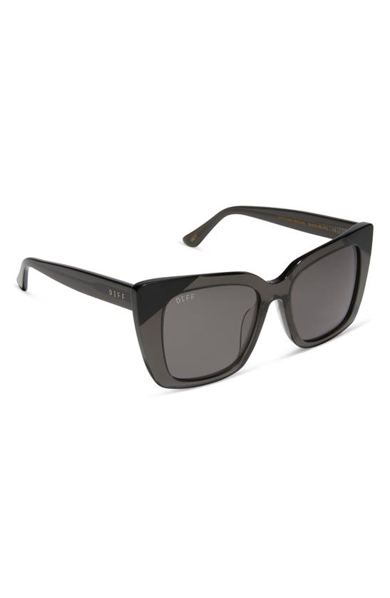 Shop Diff Lizzy 54mm Cat Eye Sunglasses In Black Smoke Crystal