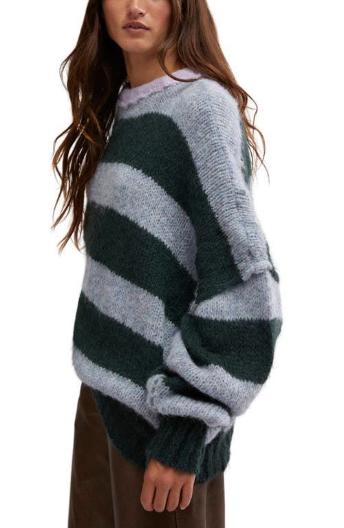 FREE PEOPLE FREE PEOPLE PARIS STRIPE OVERSIZE ALPACA & WOOL BLEND SWEATER 