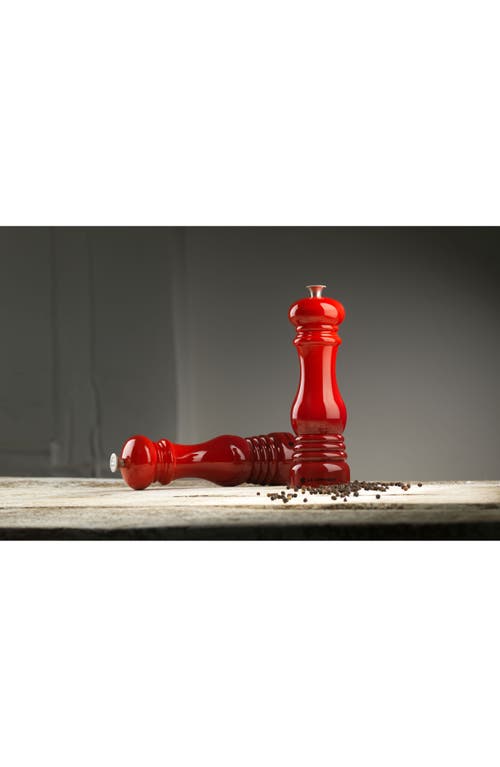Le Creuset 8" Salt And Pepper Mill Set, Flame In Cerise