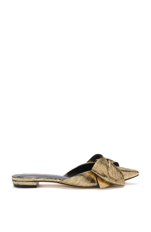 Shop Larroude Larroudé Elle Flat Mule In Gold