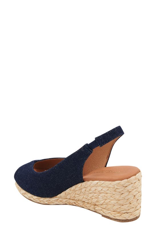 Shop Andre Assous Audrey Espadrille Wedge Sandal In Navy