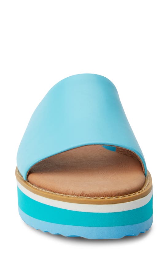 Shop Matisse Jackie Platform Slide Sandal In Bright Blue