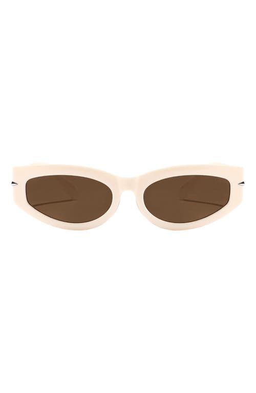 Fifth & Ninth Alexa 58mm Oval Polarized Sunglasses In Brown