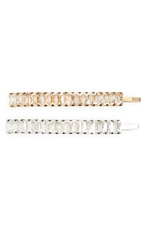 Tasha Assorted 2-Pack Cubic Zirconia Hair Clips in Goldsilver at Nordstrom
