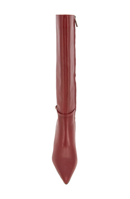 Kenneth Cole Utah Pointed Toe Knee High Boot In Rio Red Leather