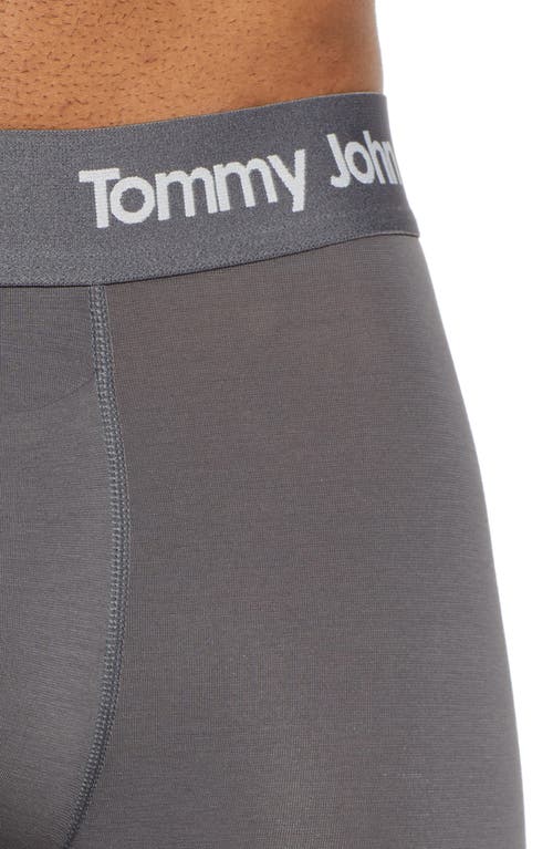 Shop Tommy John 2-pack Cool Cotton 6-inch Boxer Briefs In Iron Grey/navy