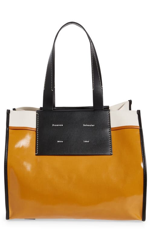 Proenza Schouler White Label Extra Large Morris Coated Canvas Tote in Goldenrod