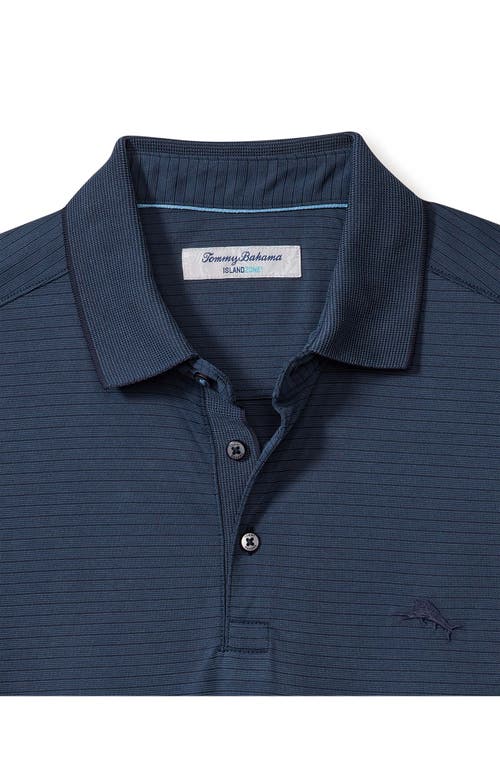 Tommy Bahama Bay Stripe Islandzone® Performance Polo In Ocean Deep