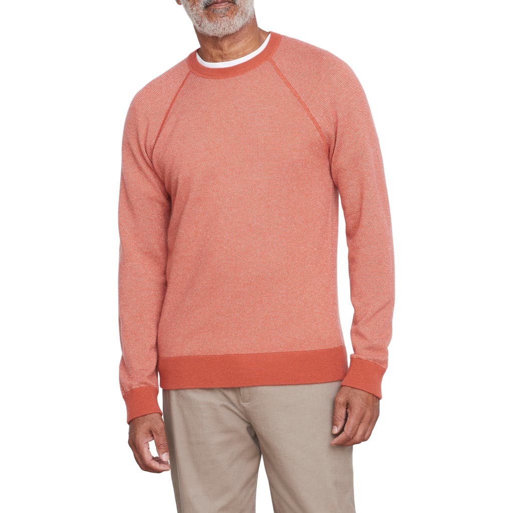Vince Birdseye Wool & Cashmere Sweater In Burnt Sunset/pearl