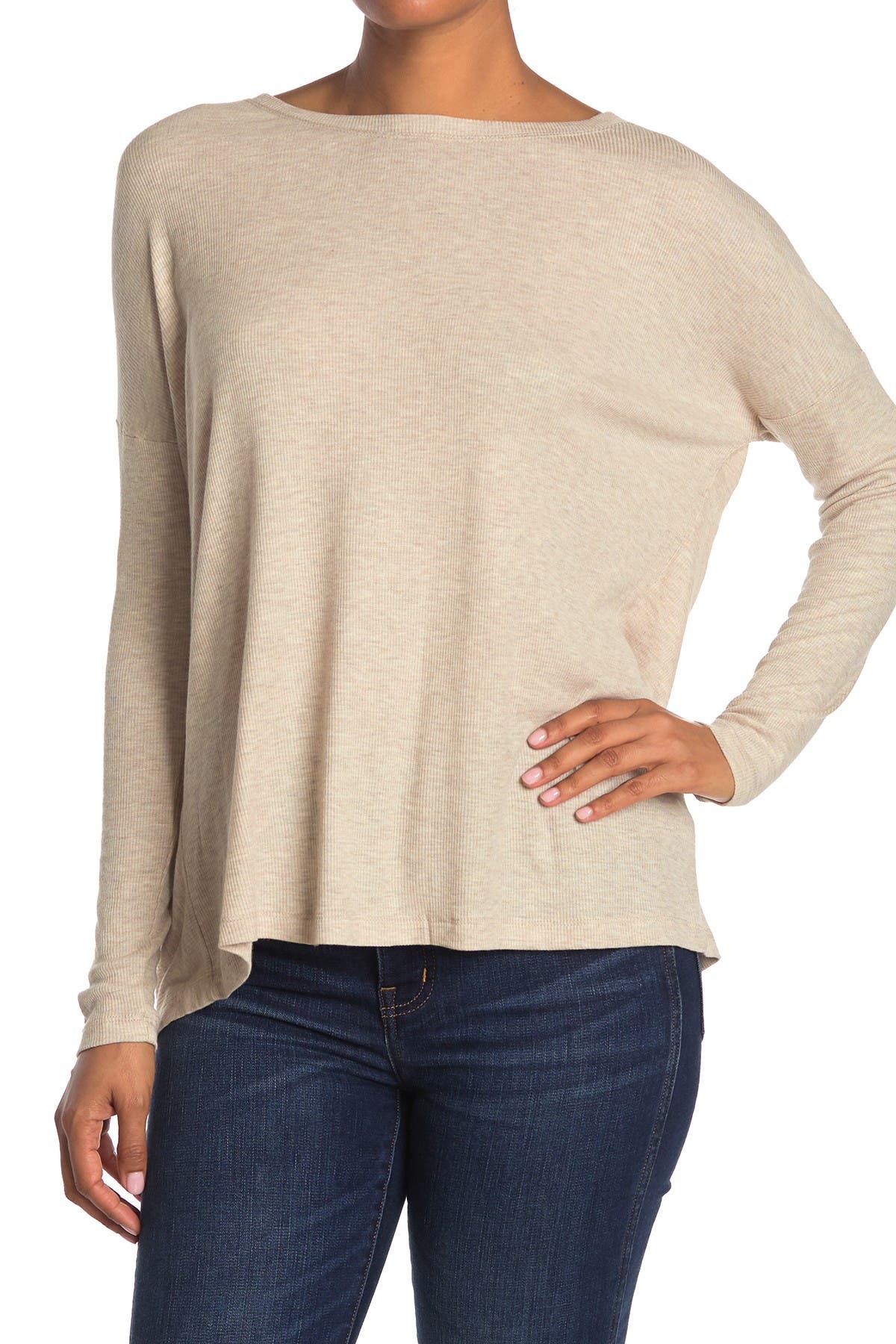 H By Bordeaux | Ribbed Knit Back Vent Sweater | Nordstrom Rack