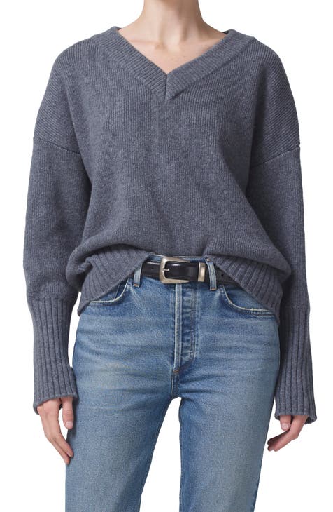 Ana V-Neck Wool Blend Sweater