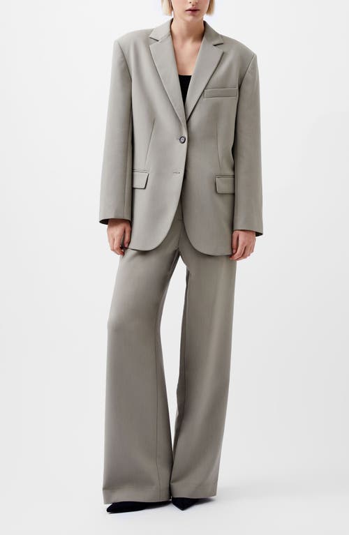 Shop French Connection Azra Oversize Twill Blazer In Light Olive