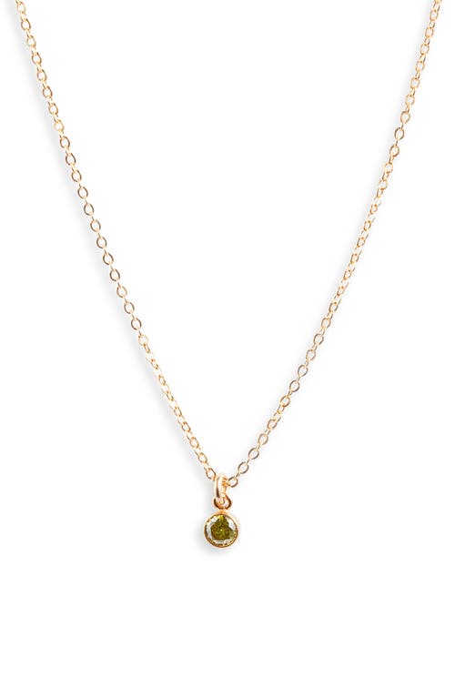 Set & Stones Birthstone Charm Pendant Necklace in Gold /August at Nordstrom