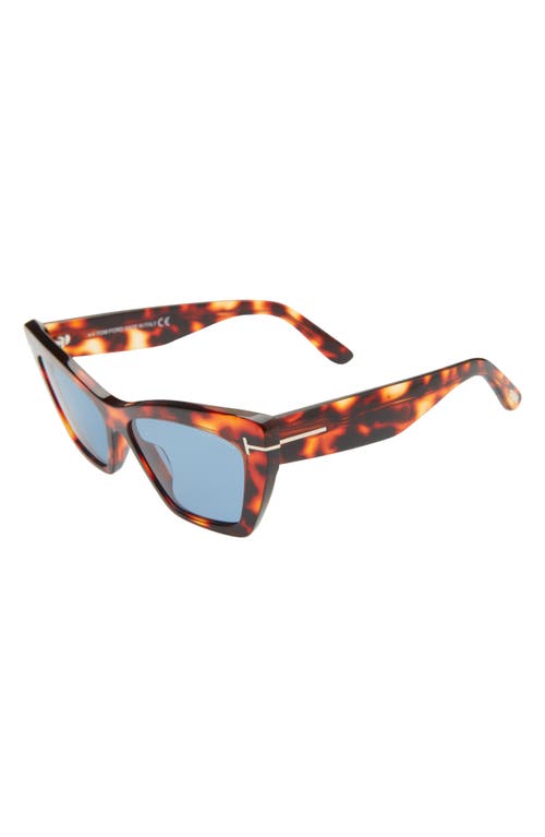 TOM FORD TOM FORD WYATT 56MM GRADIENT CAT EYE SUNGLASSES 