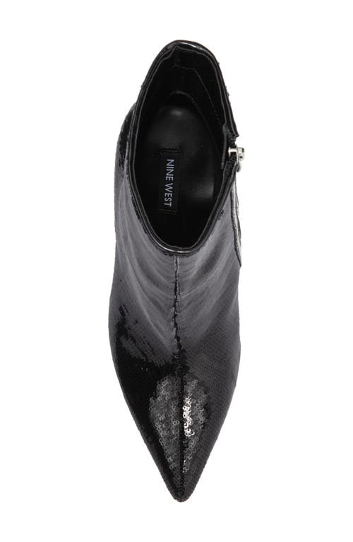 Nine West Baey Pointed Toe Bootie In Black/black