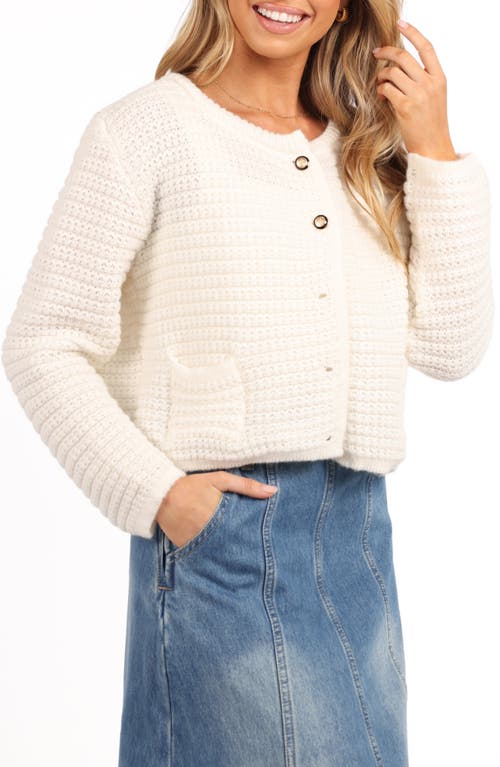 Petal And Pup Petal & Pup Deckett Crop Cardigan In Neutral