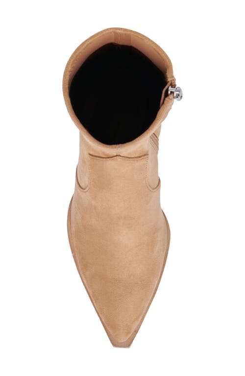 Shop Dolce Vita Azalea Pointed Toe Bootie In Camel Suede