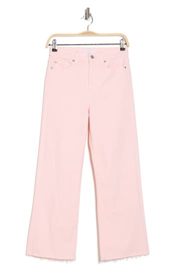 7 For All Mankind Alex Crop Straight Leg Jeans In Pink